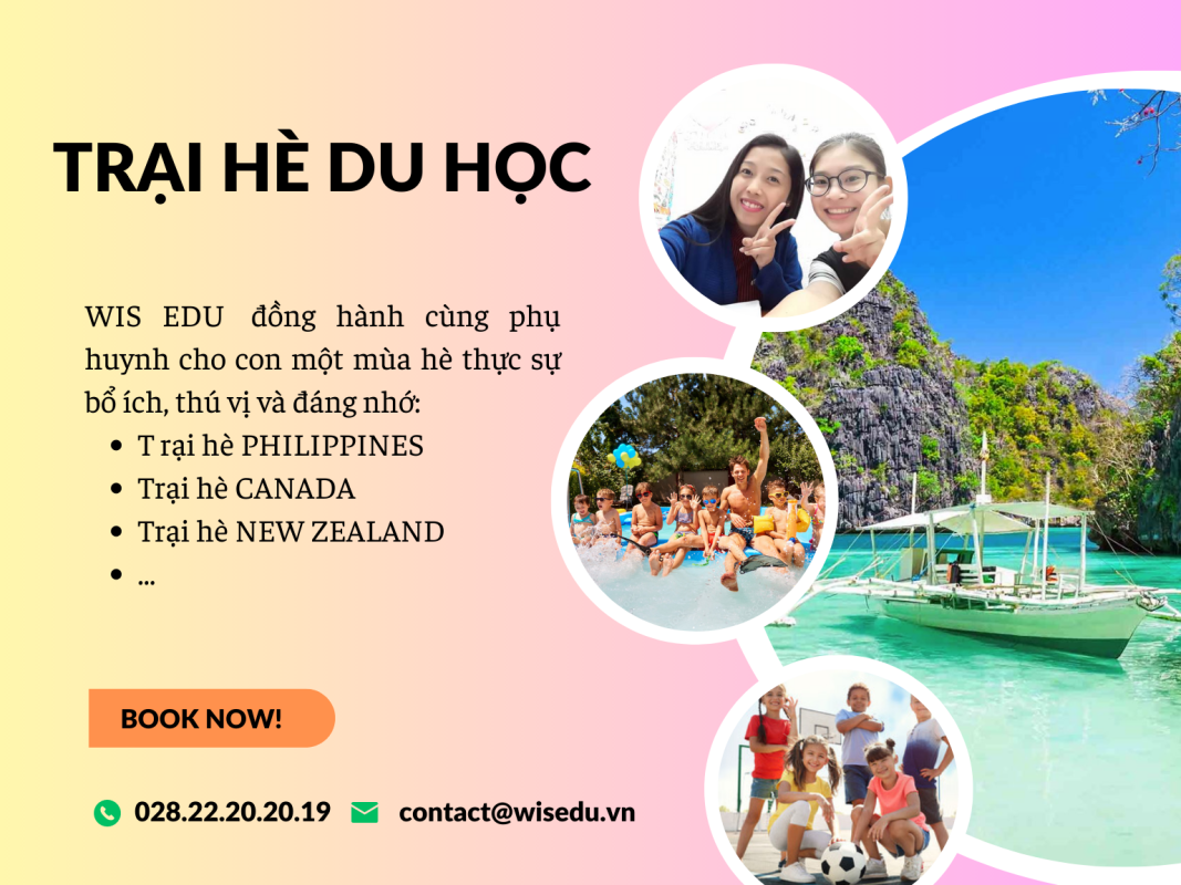 WIS EDU – Tiếng Anh Online, Trại hè quốc tế, Du học